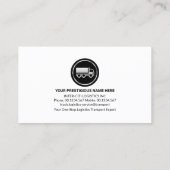 プロフェッショナルシンプルモノグラムシルバートラック 名刺 (裏面)