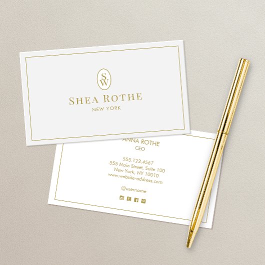 プロフェッショナルシンプルライトグレーヴィンテージモノグラム