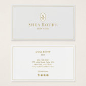 プロフェッショナルシンプルライトグレーヴィンテージモノグラム (正面&裏面)