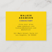 プロフェッショナルシンプルラグジュアリー金ゴールド&ブラック 名刺 (裏面)