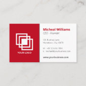 プロフェッショナルシンプルレ企業のッドグレービジネスC 名刺 (正面)