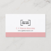 プロフェッショナルシンプルロゴの濃いピンクのホワイトQRコード 名刺 (正面)