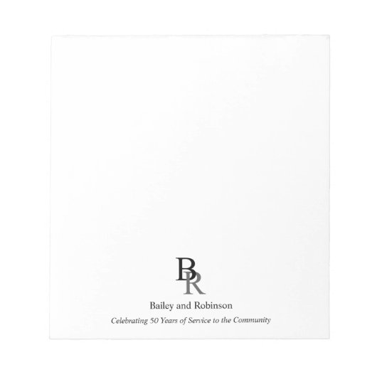 プロフェッショナルシンプルロゴ事業 ノートパッド (正面)