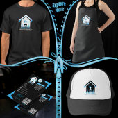 プロフェッショナルシンプルロゴ清掃サービスブラック 名刺