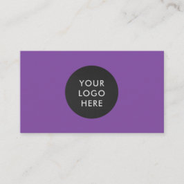 プロフェッショナルシンプルロゴQRコードパープル会社 名刺