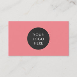 プロフェッショナルシンプルロゴQRコードピンク会社 名刺