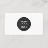 プロフェッショナルシンプルロゴQRコードホワイト会社 名刺 (正面)