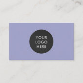 プロフェッショナルシンプルロゴQRコードラベンダー会社 名刺 (正面)