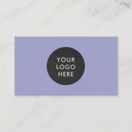 プロフェッショナルシンプルロゴQRコードラベンダー会社 名刺