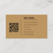プロフェッショナルシンプルロゴQRコード金ゴールド会社 名刺 (裏面)