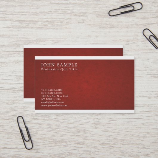 プロフェッショナルシンプルヴィンテージエレガントラグジュアリー 名刺 (正面/裏面インサイチュ)