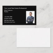 プロフェッショナルシンプル不動産仲介業者フォト名刺 名刺 (正面/裏面)