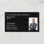 プロフェッショナルシンプル不動産仲介業者フォト名刺 名刺 (正面)