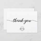 プロフェッショナルシンプル企業のお客様の評価 サンキューカード (正面/裏面)