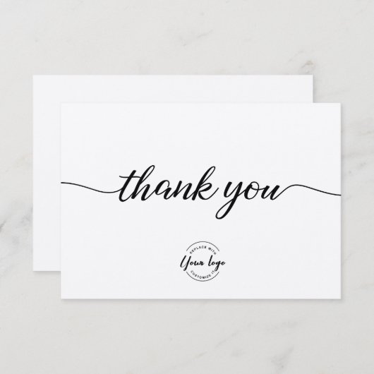 プロフェッショナルシンプル企業のお客様の評価 サンキューカード (正面/裏面)