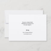 プロフェッショナルシンプル企業のお客様の評価 サンキューカード (裏面)