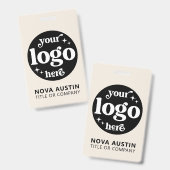 プロフェッショナルシンプル会社ロゴ従業員スタッフID バッジ (正面＆裏面)