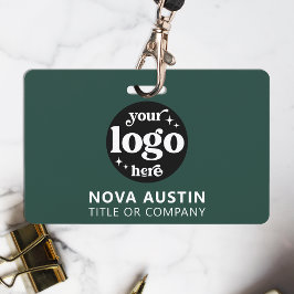 プロフェッショナルシンプル会社ロゴ従業員スタッフID バッジ