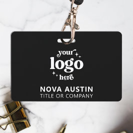 プロフェッショナルシンプル会社ロゴ従業員スタッフID バッジ