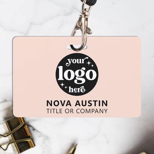 プロフェッショナルシンプル会社ロゴ従業員スタッフID バッジ