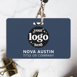 プロフェッショナルシンプル会社ロゴ従業員スタッフID バッジ