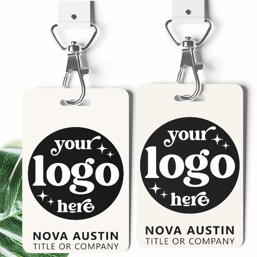 プロフェッショナルシンプル会社ロゴ従業員スタッフID バッジ