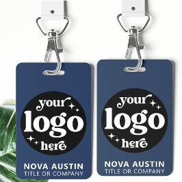 プロフェッショナルシンプル会社ロゴ従業員スタッフID バッジ