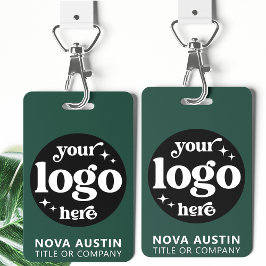 プロフェッショナルシンプル会社ロゴ従業員スタッフID バッジ