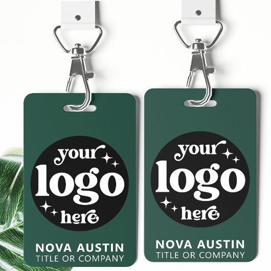 プロフェッショナルシンプル会社ロゴ従業員スタッフID バッジ