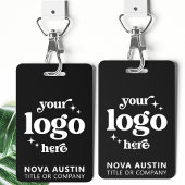 プロフェッショナルシンプル会社ロゴ従業員スタッフID バッジ