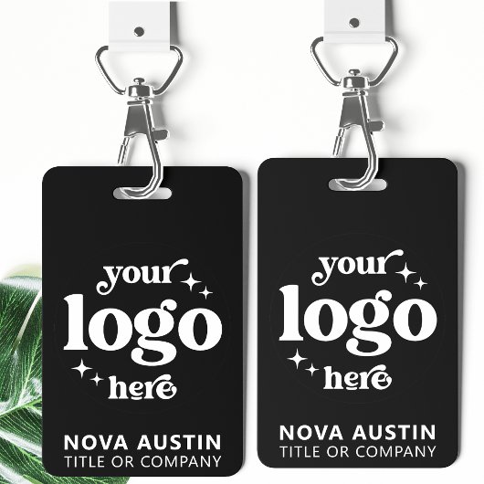 プロフェッショナルシンプル会社ロゴ従業員スタッフID バッジ