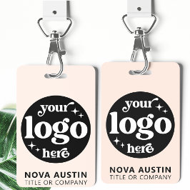 プロフェッショナルシンプル会社ロゴ従業員スタッフID バッジ