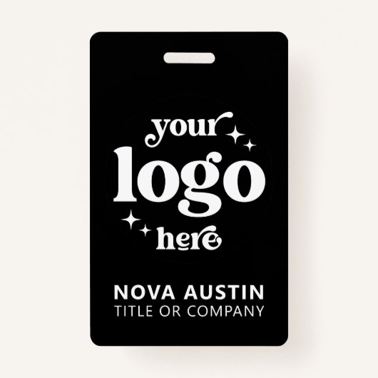 プロフェッショナルシンプル会社ロゴ従業員スタッフID バッジ (裏面)