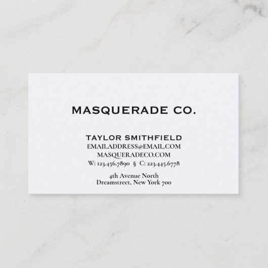 プロフェッショナルシンプル会社団体や組織 名刺 (裏面)