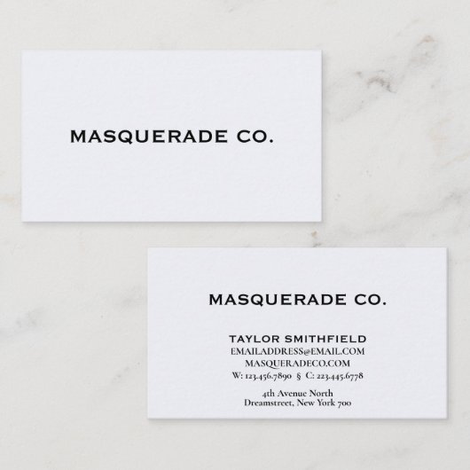 プロフェッショナルシンプル会社団体や組織 名刺 (正面/裏面)