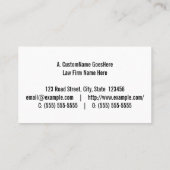 プロフェッショナルシンプル名刺 名刺 (裏面)