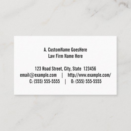 プロフェッショナルシンプル名刺 名刺 (裏面)