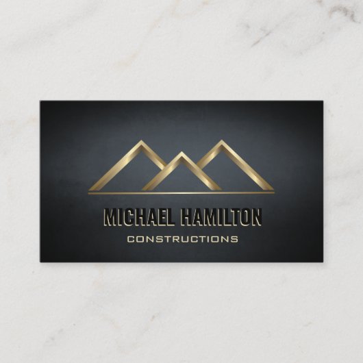 プロフェッショナルシンプル実在財産建築構築 名刺 (正面)