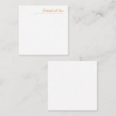 プロフェッショナルシンプル平書名 ノートカード (正面/裏面)
