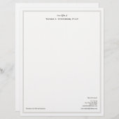 プロフェッショナルシンプル弁護士 レターヘッド (正面/裏面)