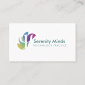 プロフェッショナルシンプル心理エレガントターコイズ 名刺 (正面)