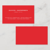 プロフェッショナルシンプル明るい赤 名刺 (正面/裏面)