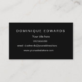 プロフェッショナルシンプル白と黒 名刺 (裏面)