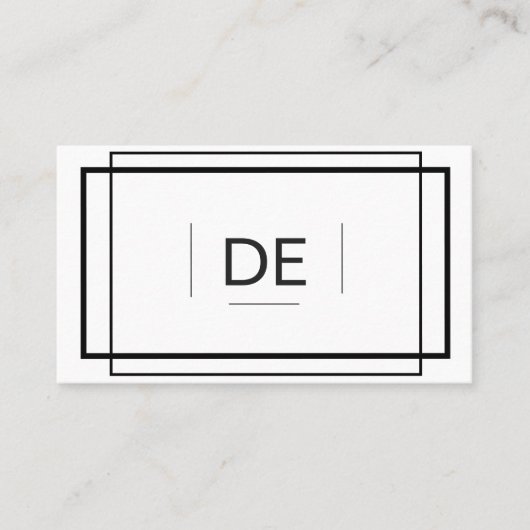 プロフェッショナルシンプル白と黒 名刺 (正面)