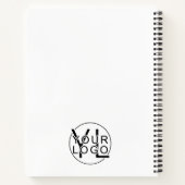 プロフェッショナルシンプル白黒ビジネスロゴ ノートブック (裏面)