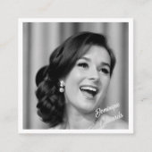 プロフェッショナルシンプル白黒フォトソーシャルメディア スクエア名刺 (正面)