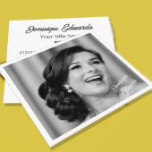 プロフェッショナルシンプル白黒フォトソーシャルメディア スクエア名刺