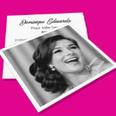 プロフェッショナルシンプル白黒フォトQRコード スクエア名刺