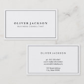 プロフェッショナルシンプル白黒ミニマリスト 名刺 (正面/裏面)