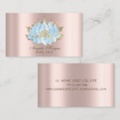 プロフェッショナルシンプル金ゴールドブルーロータスバラ金ゴールド 名刺 (正面/裏面)